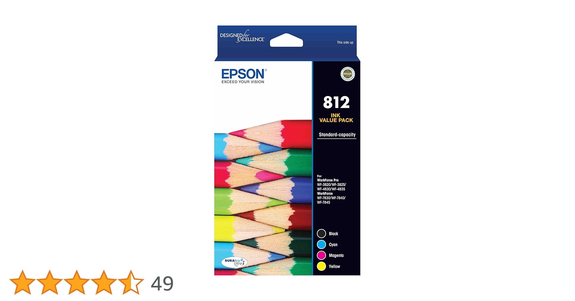 Amazon.co.jp: Epson 812 - Std Capacity DURABrite Ultra - インク